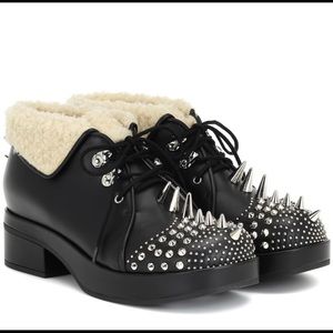 Gucci Spiked Studded Fur Booties Boots